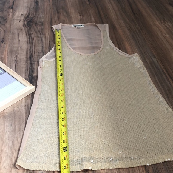 Double Zero sequin front sheet tank top size small B28 - Picture 7 of 9